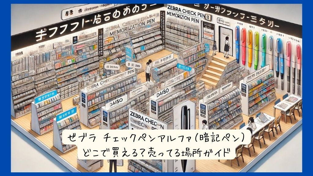 ゼブラ チェックペンアルファ（暗記ペン）はどこで買える？コンビニ・ダイソーなど売ってる場所ガイド